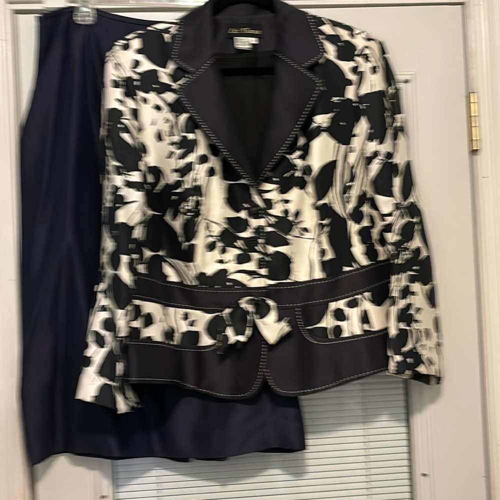 Beautiful Black and White suit by Liz Elana